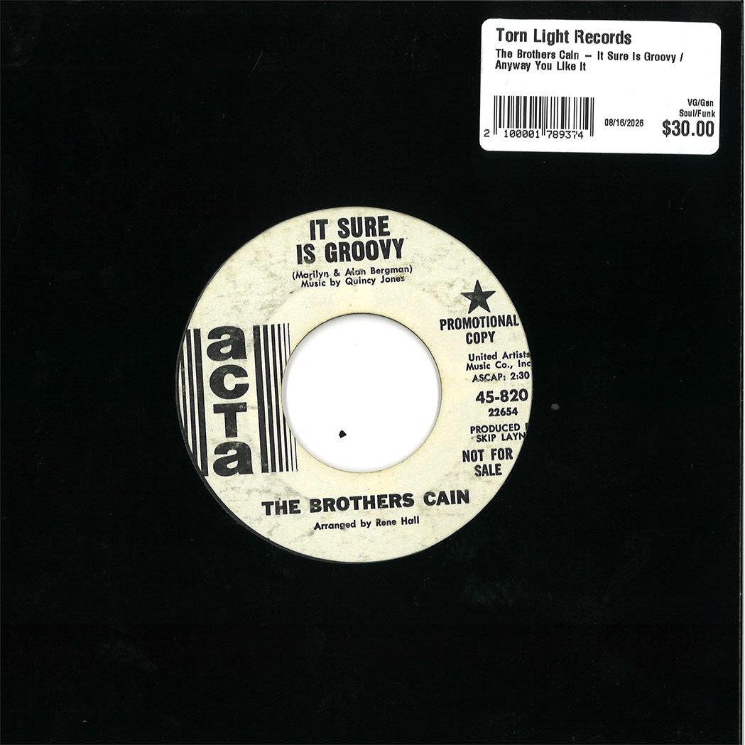 The Brothers Cain – It Sure Is Groovy / Anyway You Like It