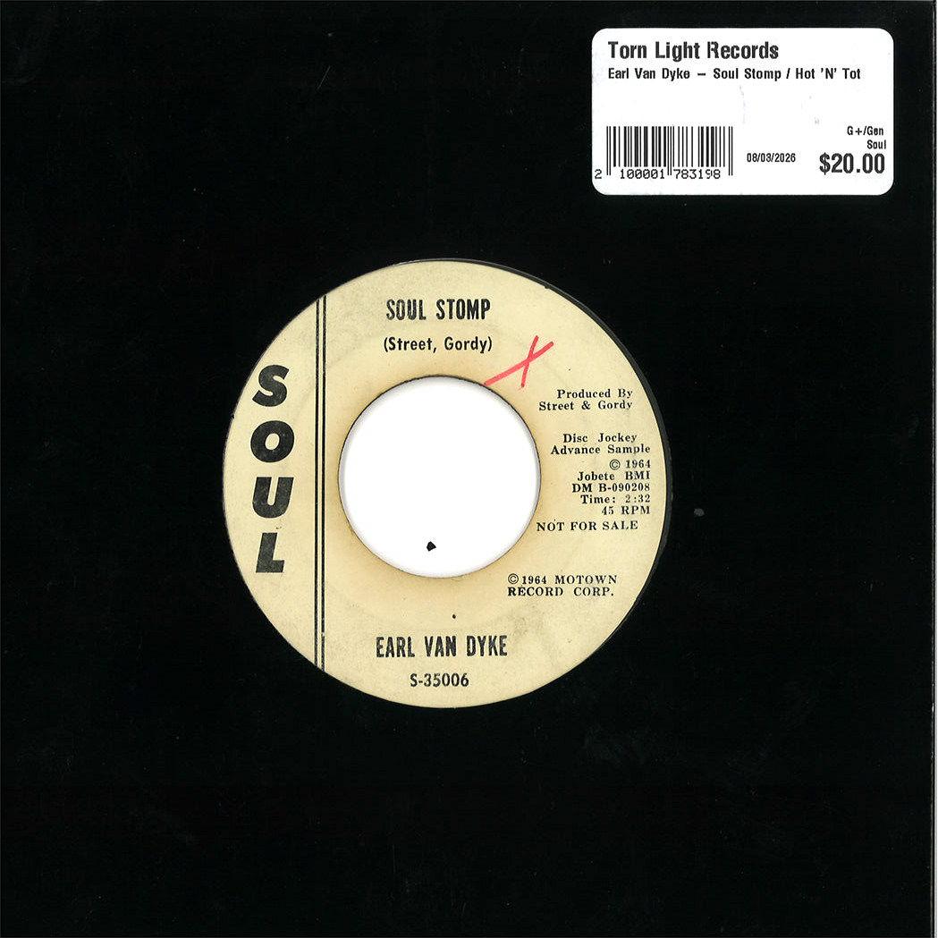 Earl Van Dyke - Soul Stomp / Hot 'N' Tot