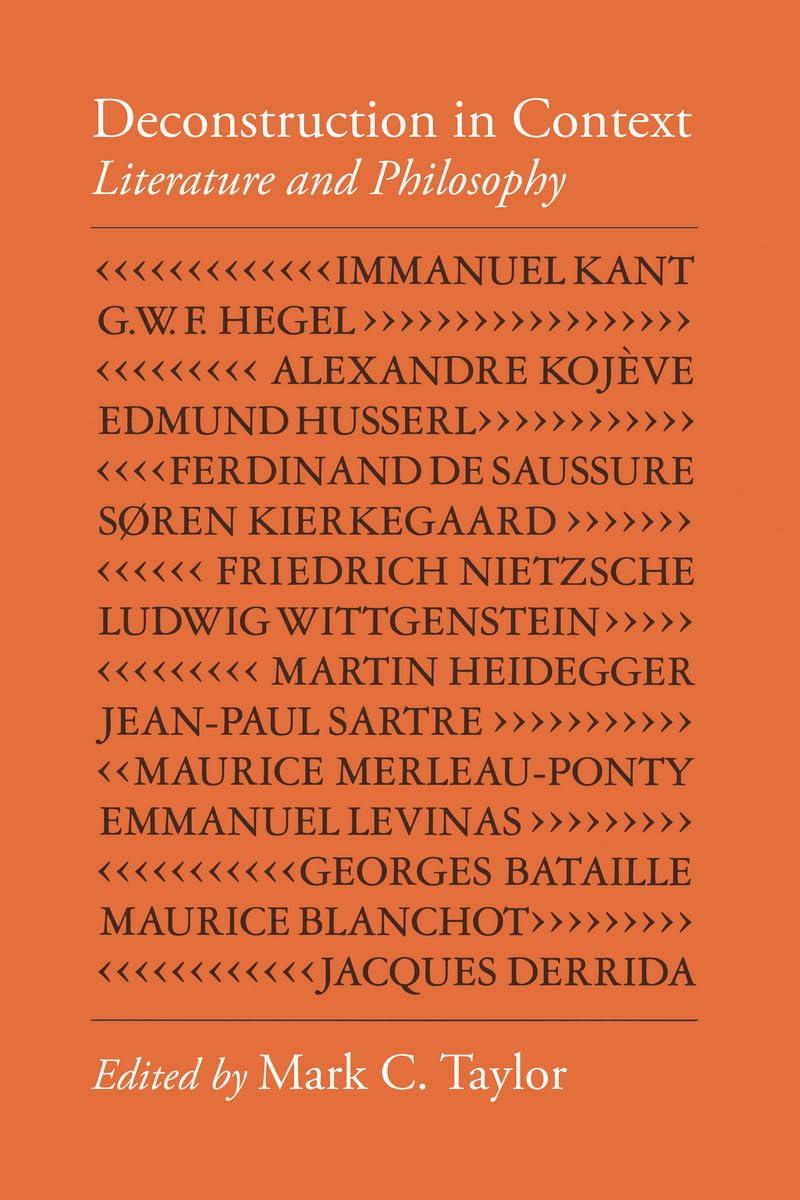 Deconstruction in Context: Literature and Philosophy (as-is, markings)