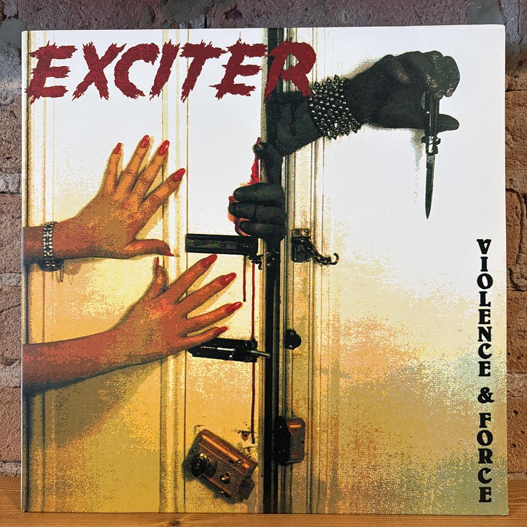 Exciter – Violence & Force (Gray Opaque w/ Red Translucent Splatter Vinyl)