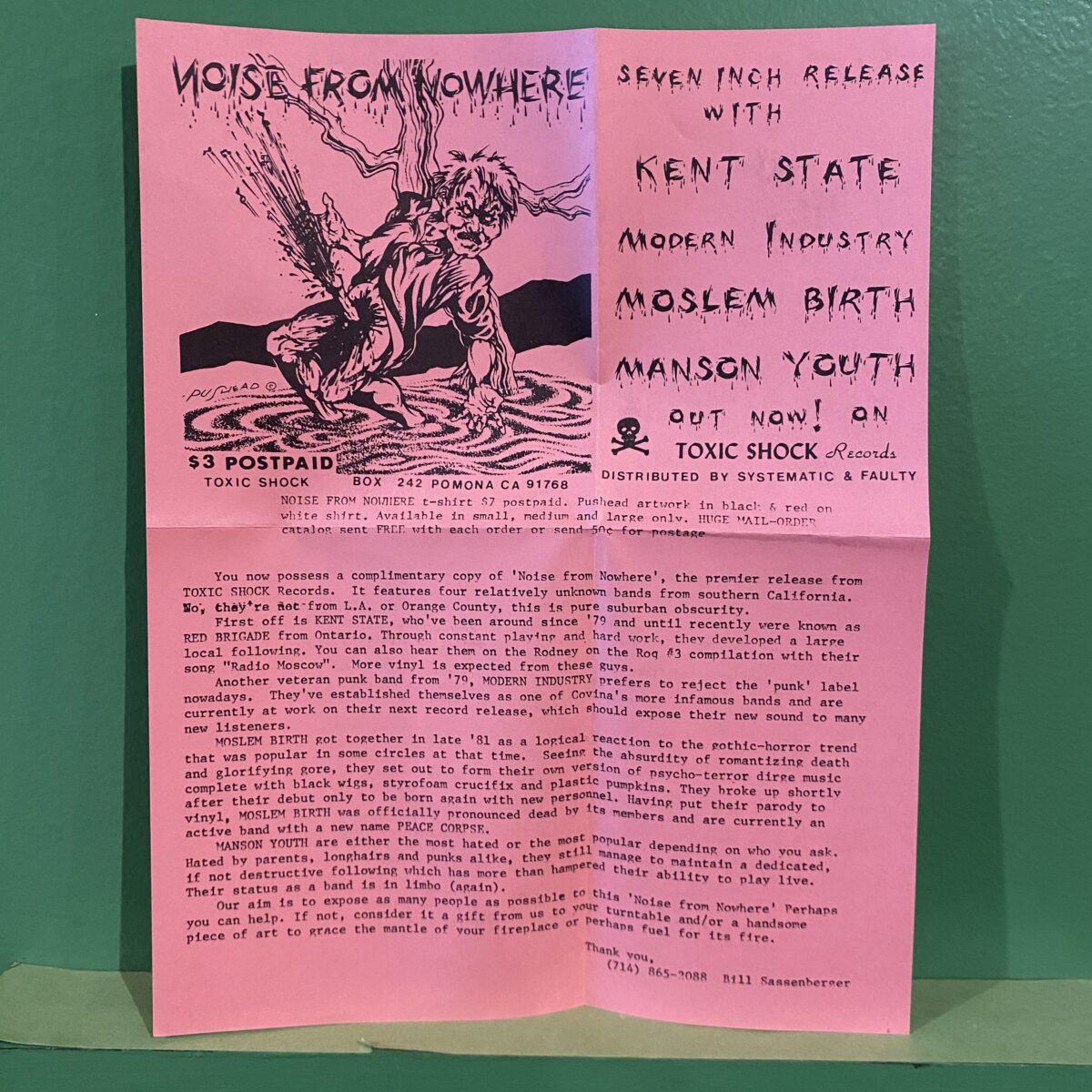 Various – Noise From Nowhere [w/ mailorder insert] - Image 3