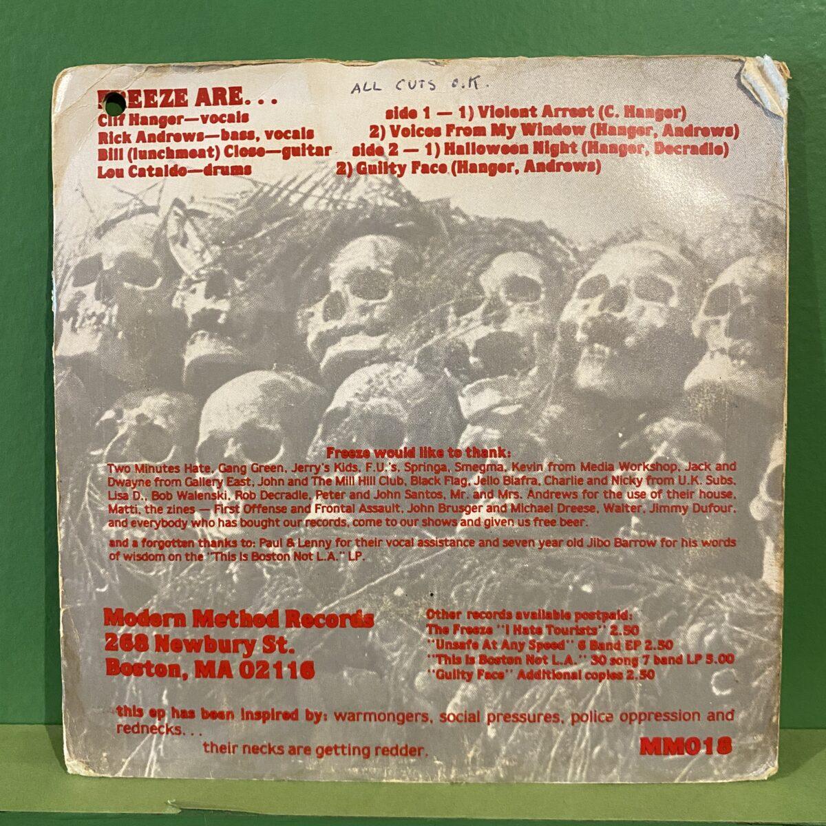 The Freeze - Guilty Face (1982) - Image 2