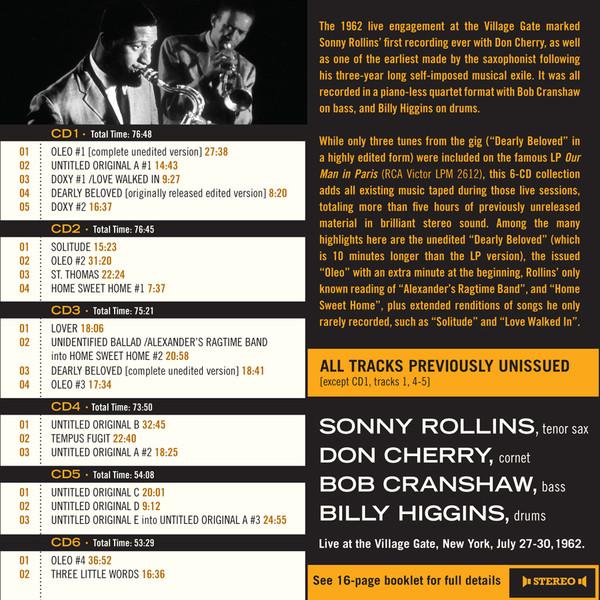 Sonny Rollins Quartet With Don Cherry – Complete Live At The Village Gate 1962 - Image 2