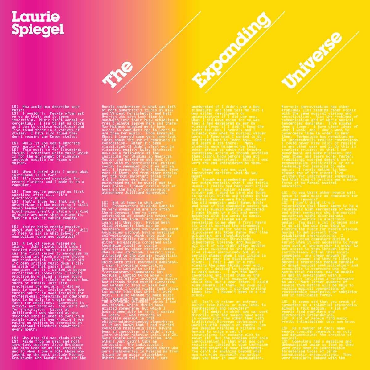 Laurie Spiegel - The Expanding Universe